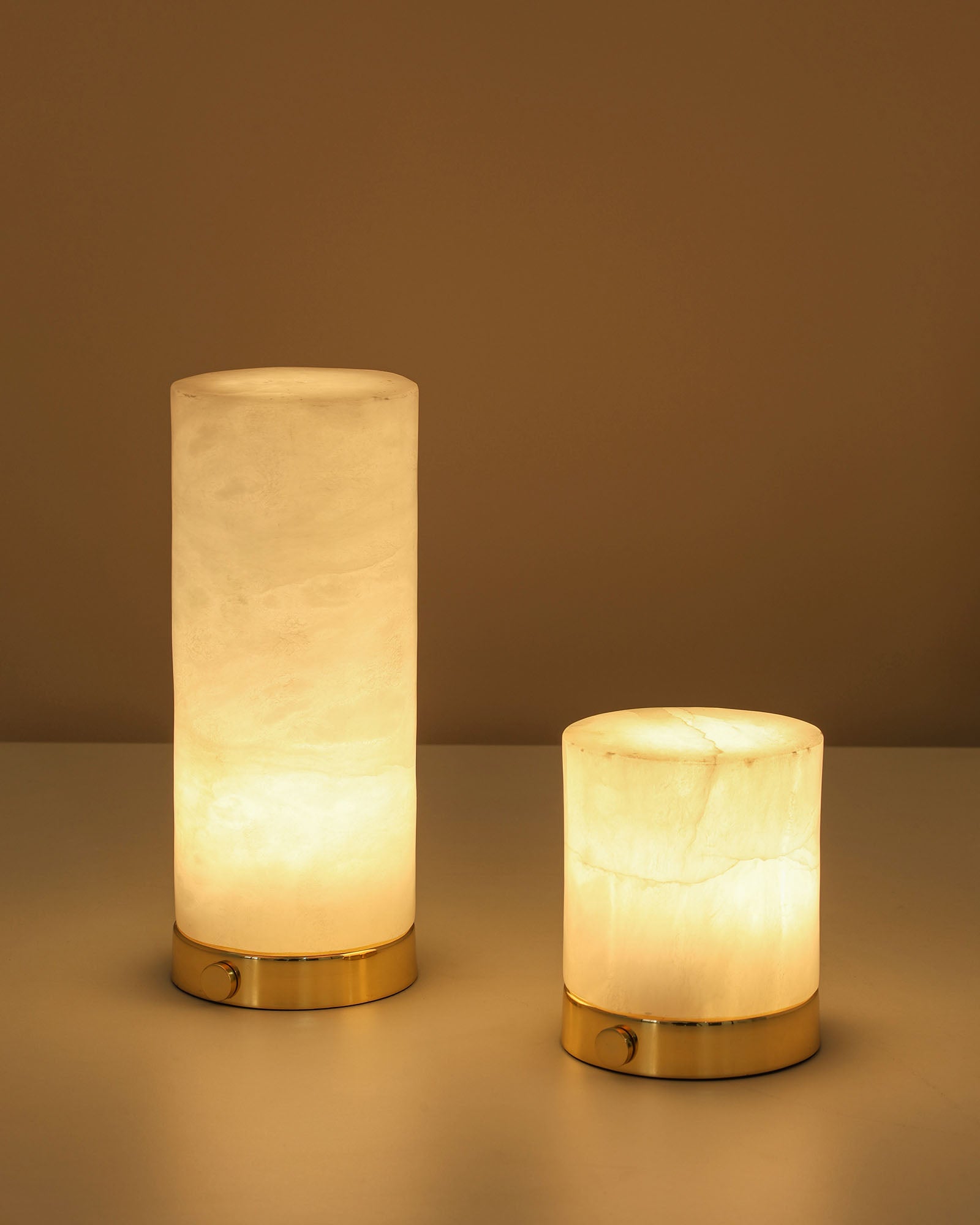 Midas Cylindrical Tall Table Lamp in luxury modern design