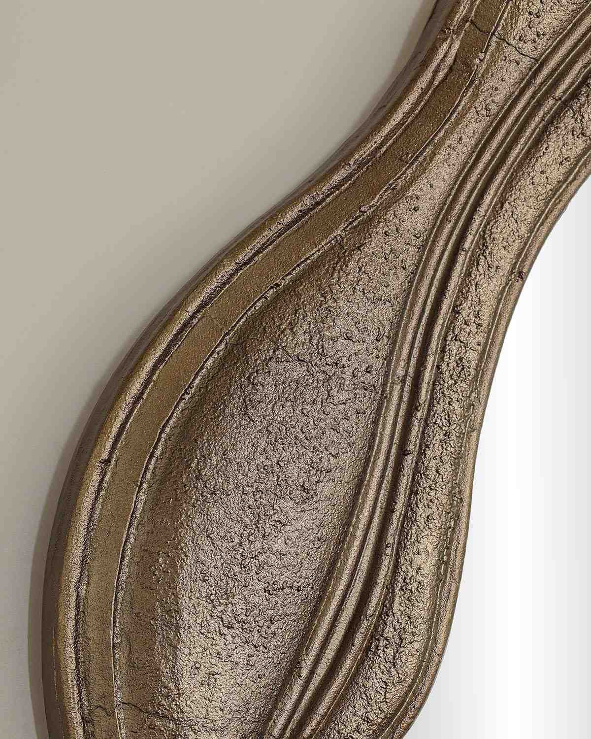 Corvin luxury mirror with antique brass frame and designed mirror glass for living room décor