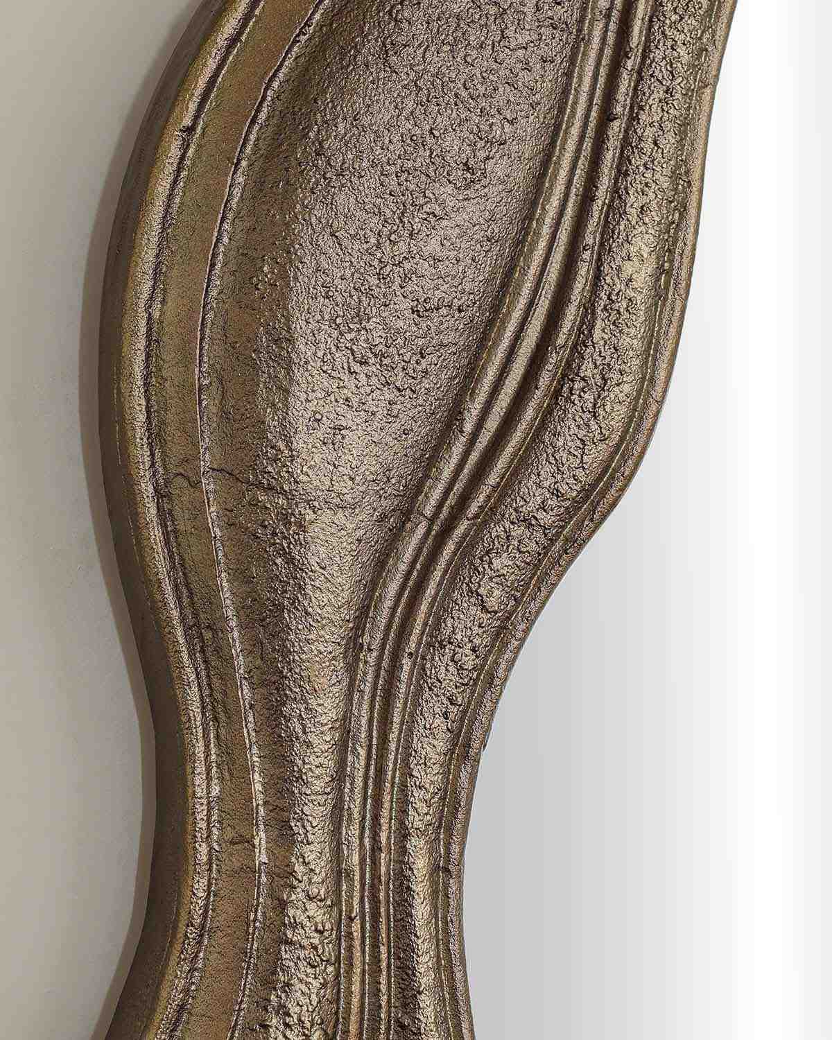 Corvin luxury mirror with antique brass frame and designed mirror glass for living room décor