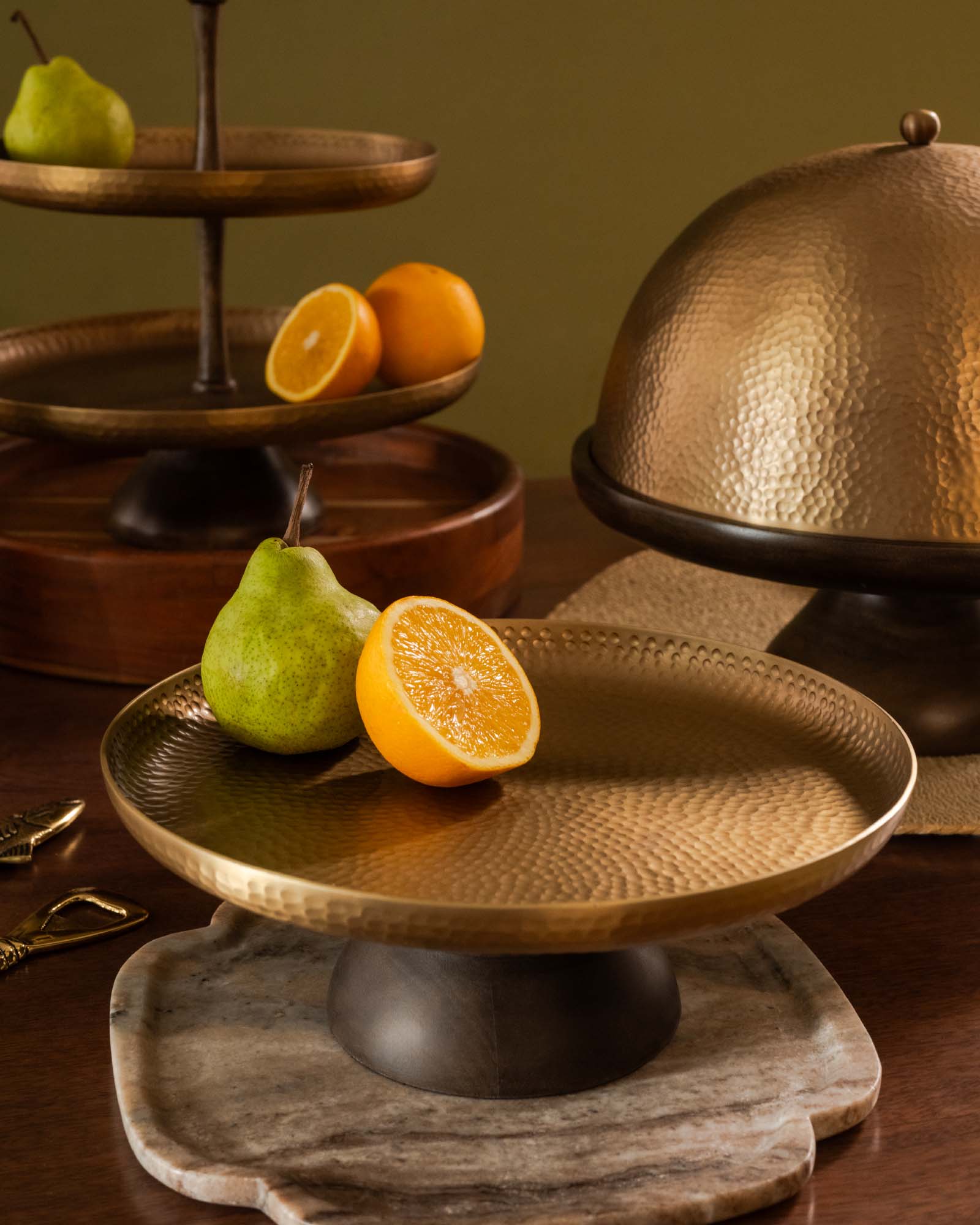 Selva Cake Stand Large with modern sculptural design for decorative table styling