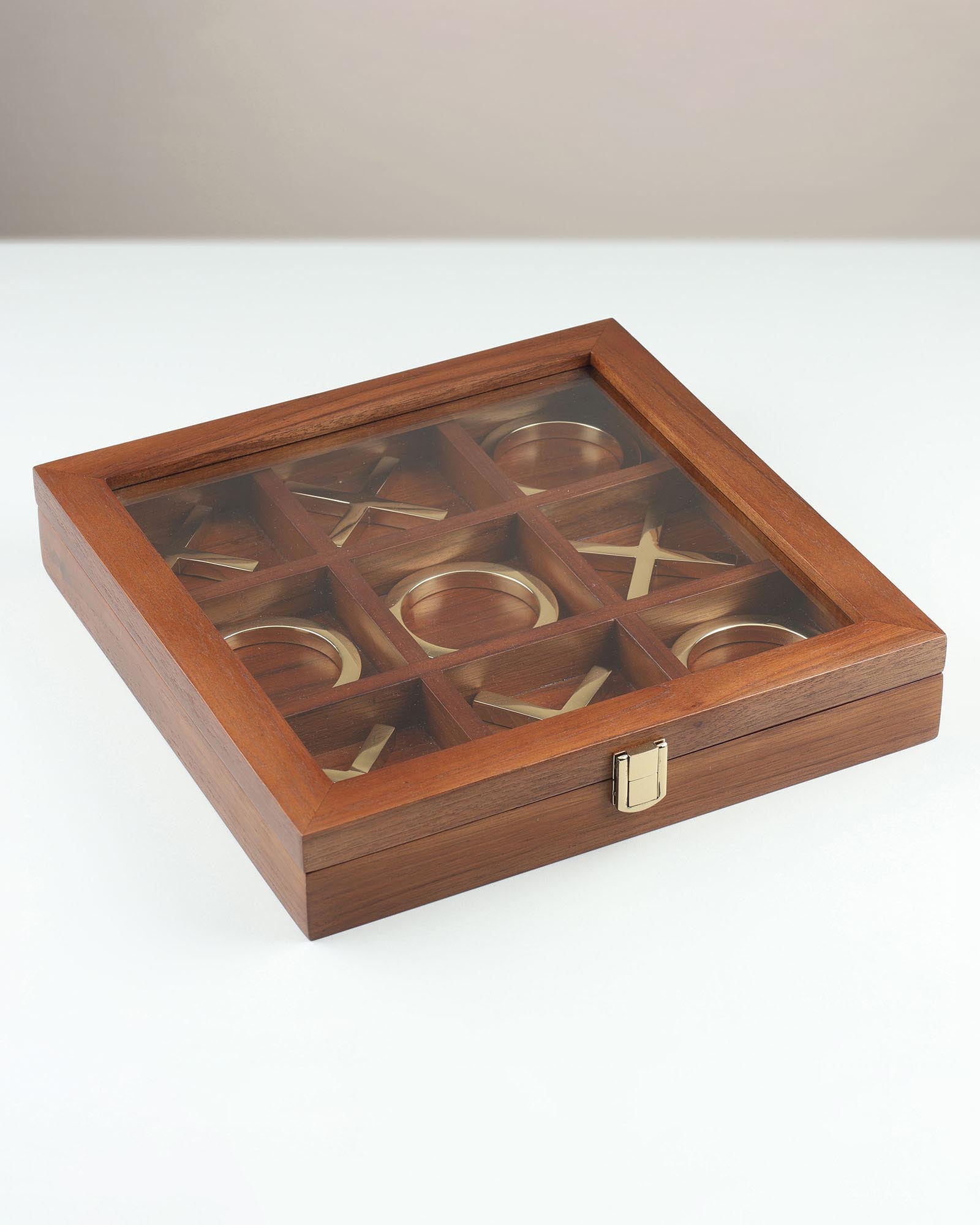 Selva Tic Tac Toe premium wooden tabletop game for home décor