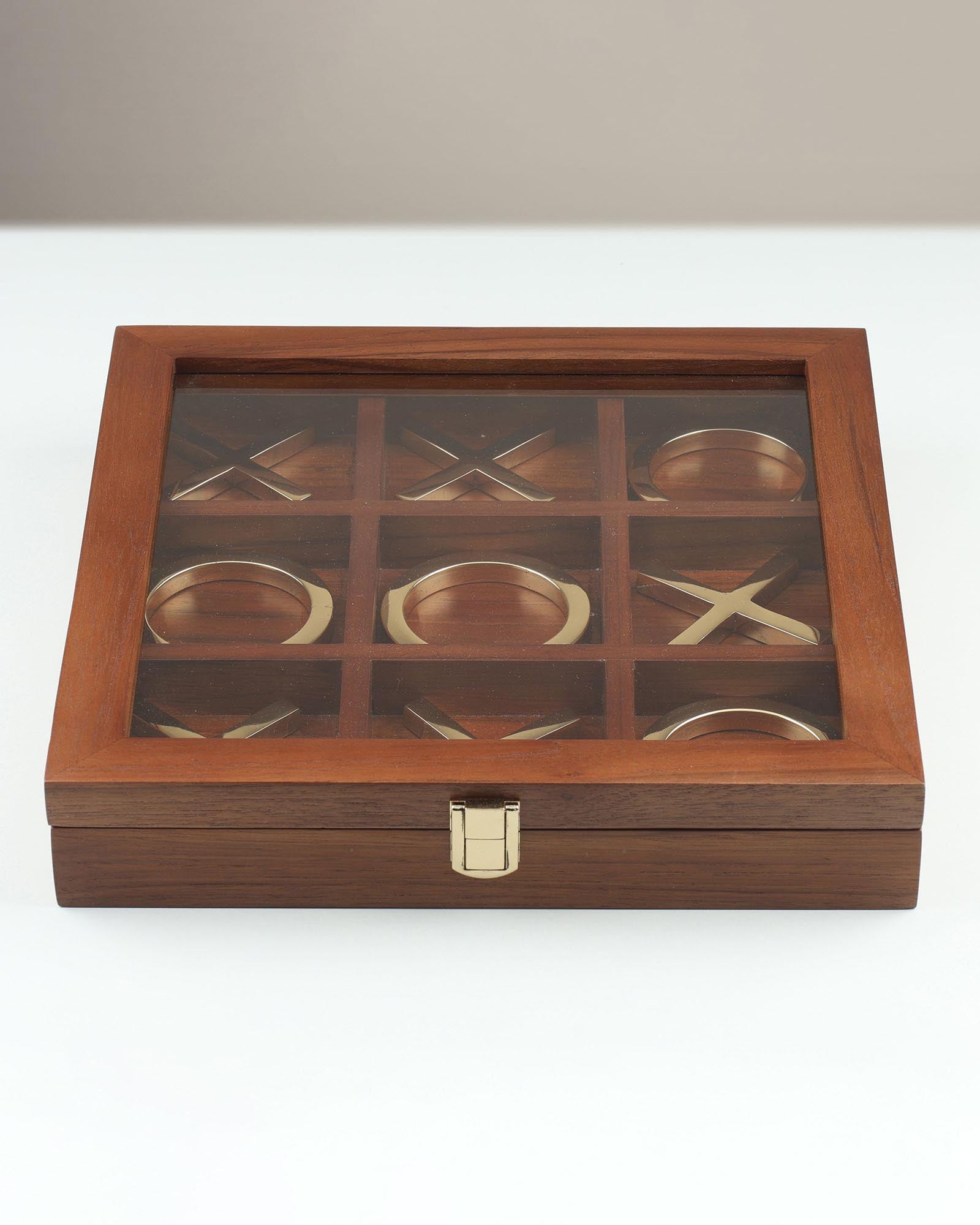 Selva Tic Tac Toe premium wooden tabletop game for home décor