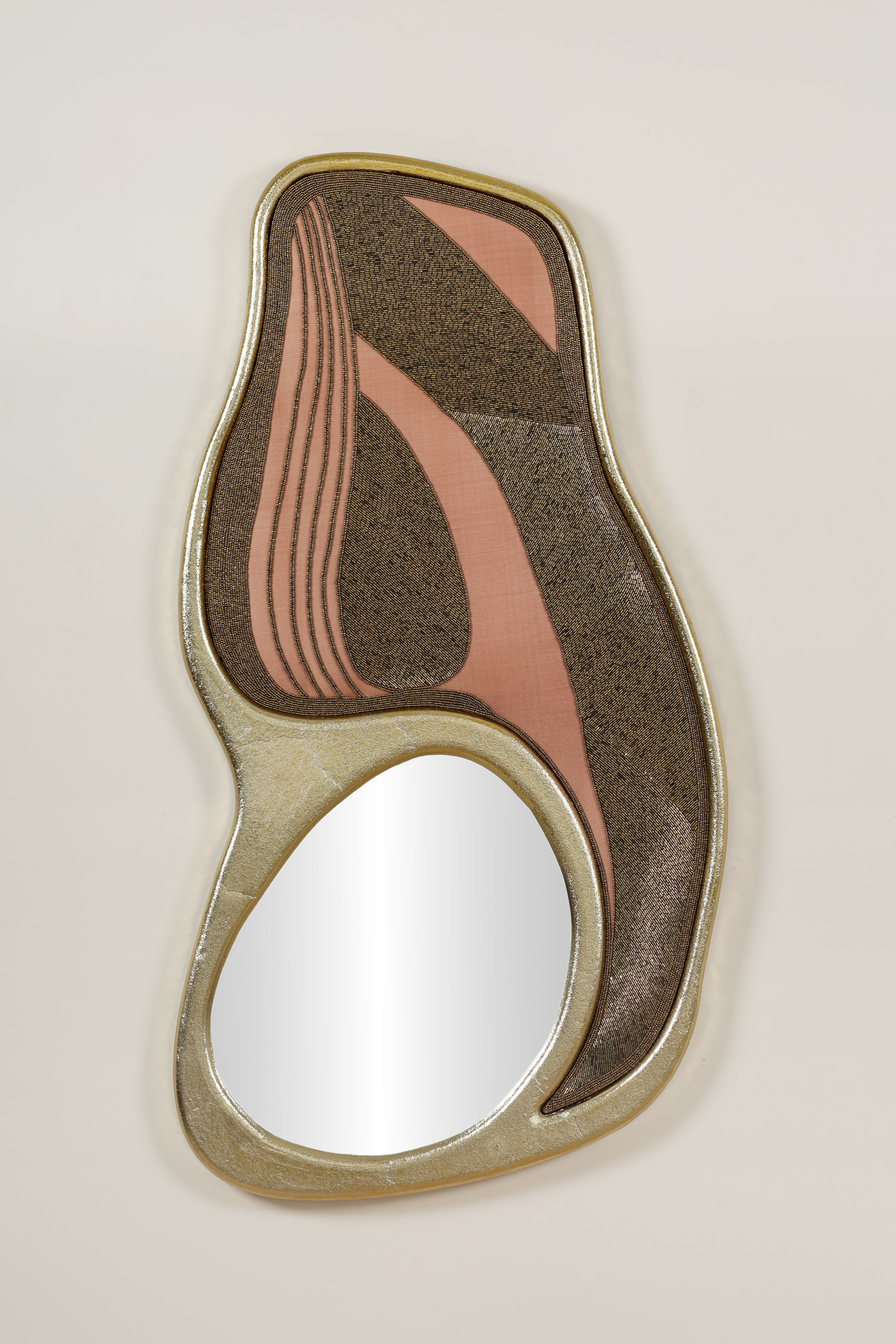 Liora wall mirror by Aalaya with elegant handcrafted decorative frame