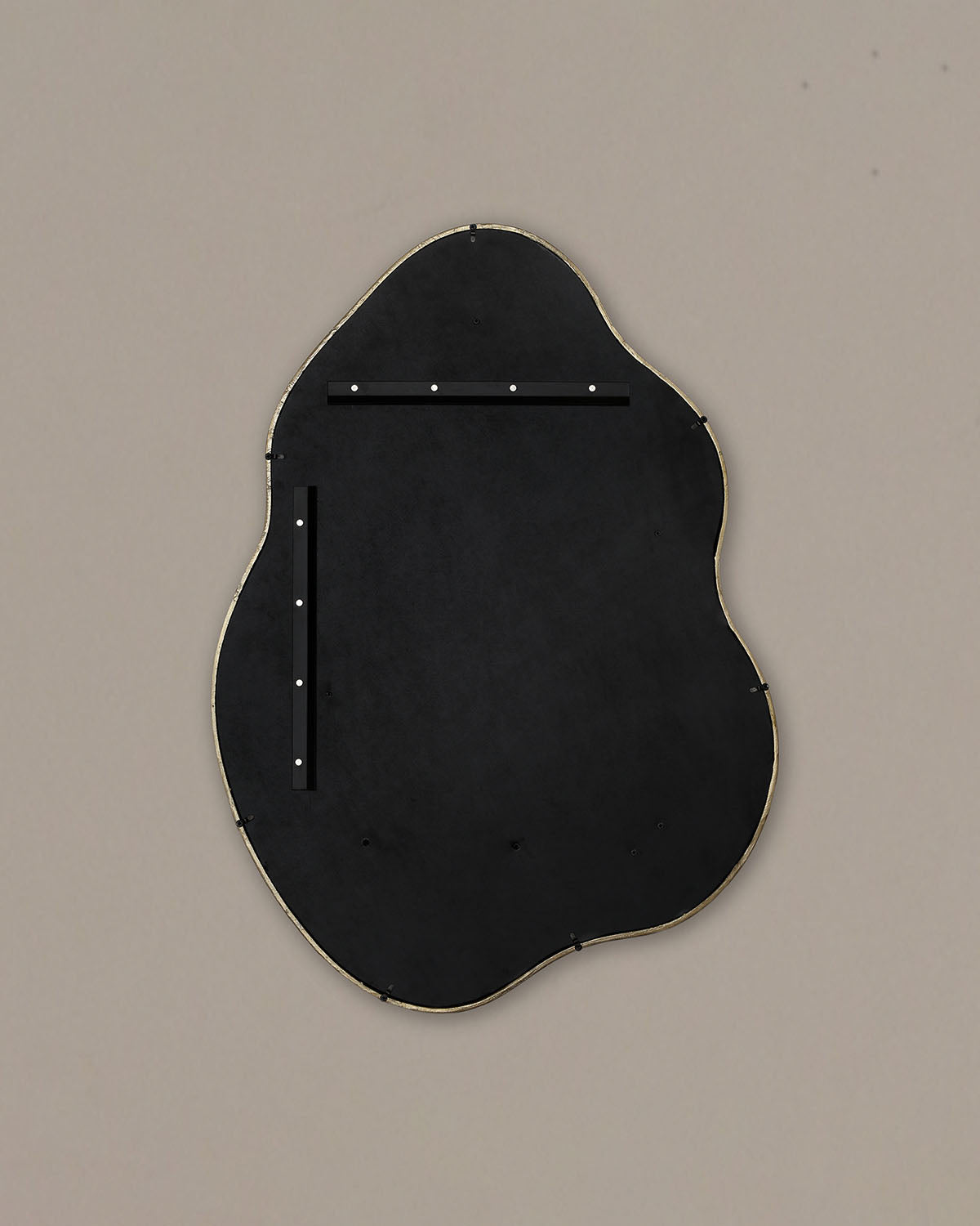 Corvin luxury mirror with antique brass frame and designed mirror glass for living room décor